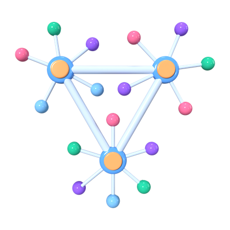 Descentralização  3D Icon