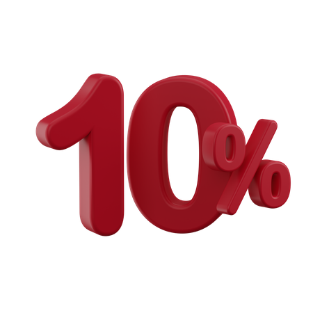 Desconto 10%  3D Icon