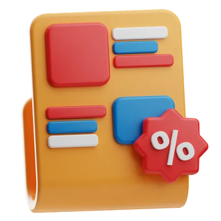 Desconto  3D Icon