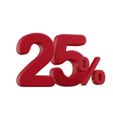 Desconto 25%  3D Icon