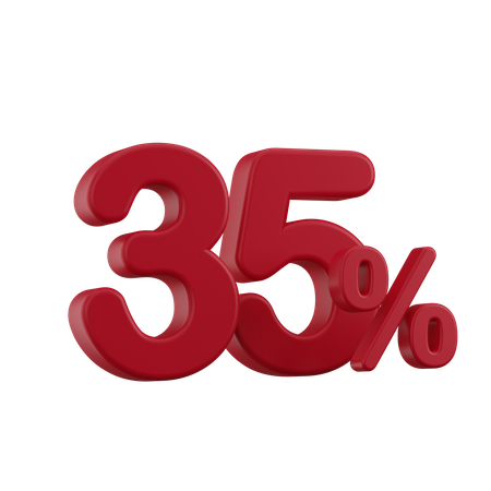 Desconto 35%  3D Icon