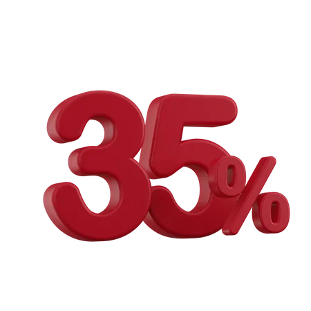 Desconto 35%  3D Icon