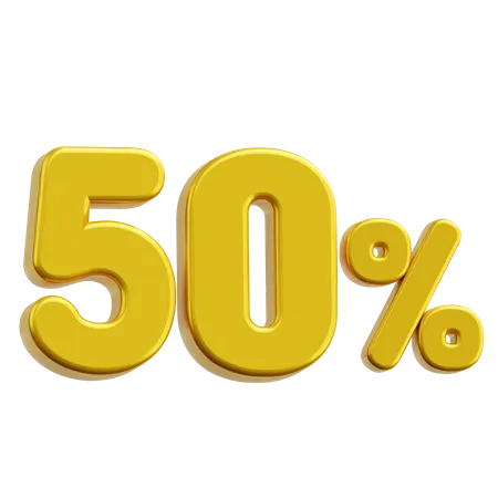 Desconto de 50 por cento  3D Icon