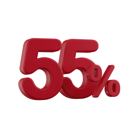 Desconto 55%  3D Icon