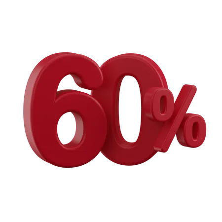 Desconto 60%  3D Icon