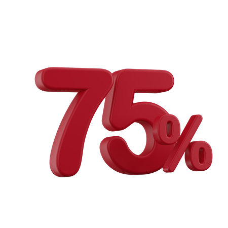 Desconto 75%  3D Icon