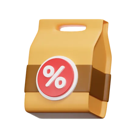 Desconto em comida  3D Icon