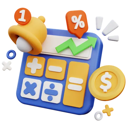 Desconto calc  3D Icon