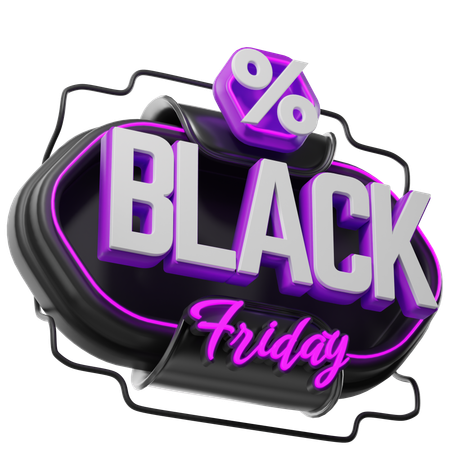 Desconto da semana negra  3D Icon
