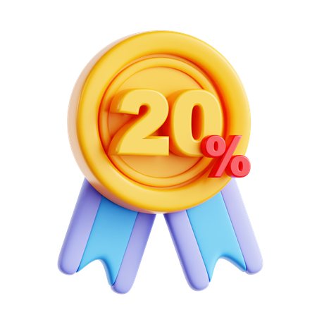 20% de desconto  3D Icon