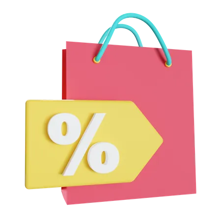 Desconto em compras  3D Illustration