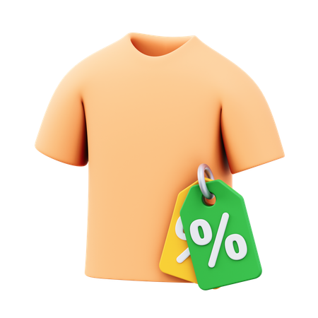 Desconto em roupas  3D Icon
