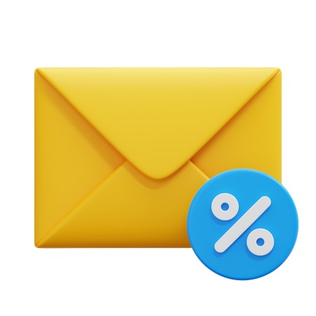 E-mail de desconto  3D Icon