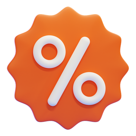 Selo de desconto  3D Icon