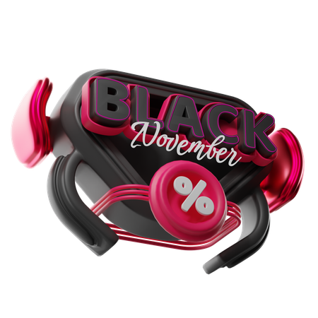 Desconto especial de novembro negro  3D Icon