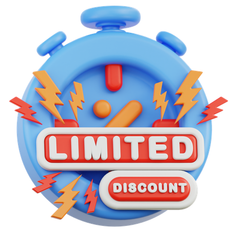 Desconto limitado  3D Icon