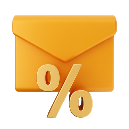 Desconto de e-mail seo  3D Icon