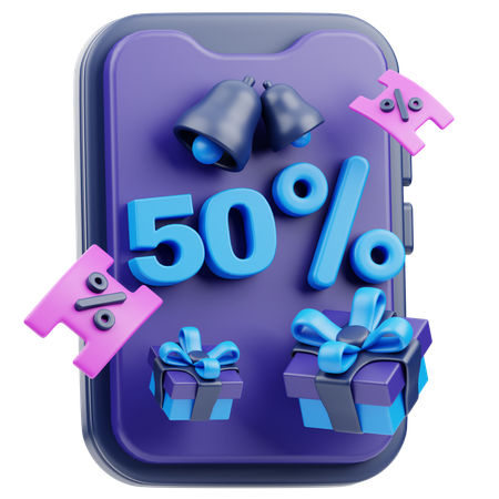 Desconto on-line  3D Icon