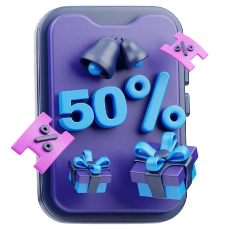 Desconto on-line  3D Icon