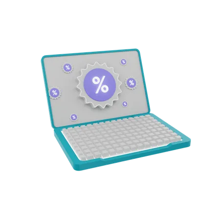 Desconto on-line  3D Icon