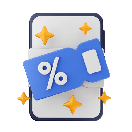 Desconto on-line  3D Icon