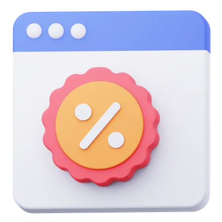 Desconto on-line  3D Icon