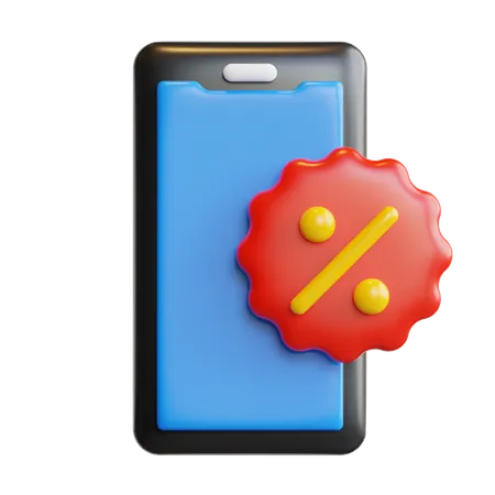 Desconto para celular  3D Icon