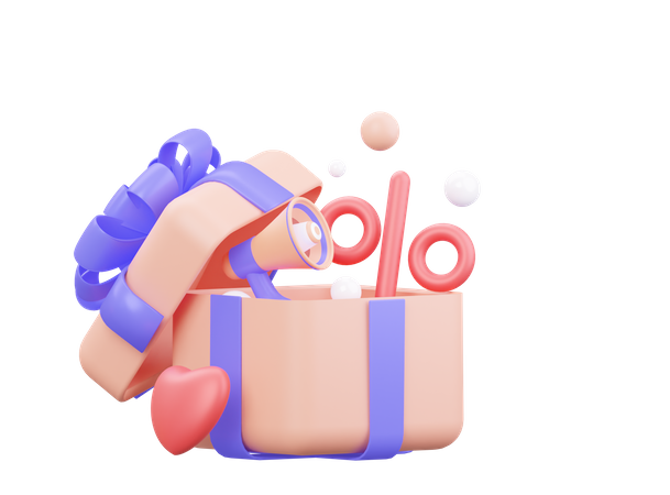 Desconto para presente do dia dos namorados  3D Icon