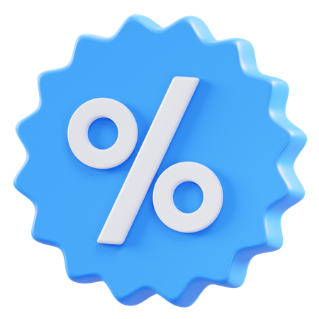 Desconto percentual  3D Icon