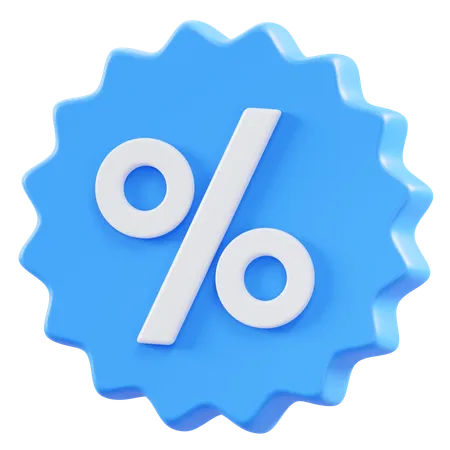 Desconto percentual  3D Icon