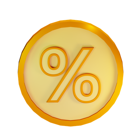 Desconto percentual  3D Icon