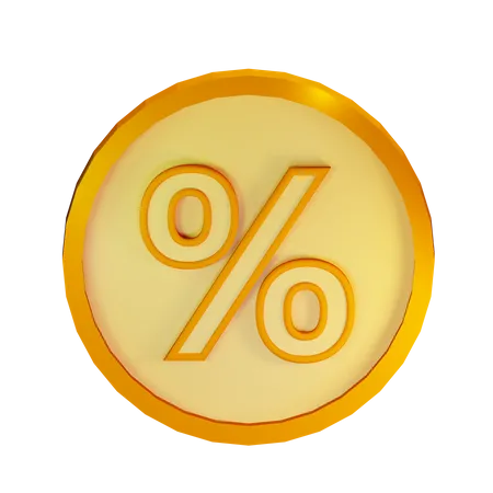 Desconto percentual  3D Icon