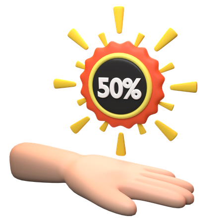 Desconto percentual  3D Icon