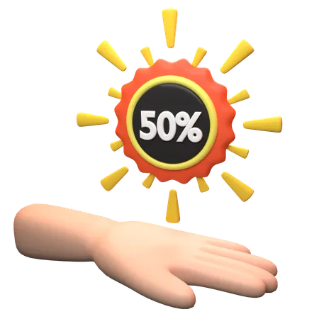 Desconto percentual  3D Icon