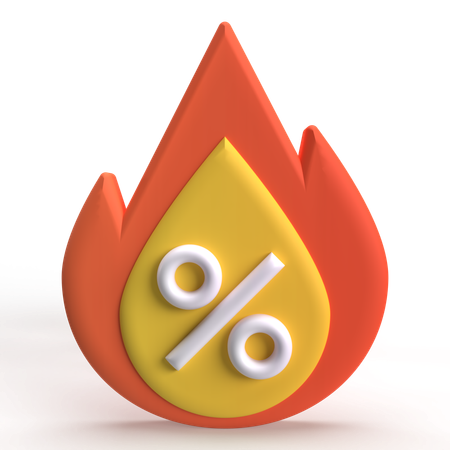 Desconto quente  3D Icon