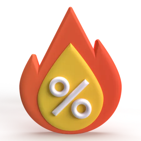 Desconto quente  3D Icon