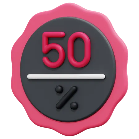 Oferta de 50 por cento  3D Icon