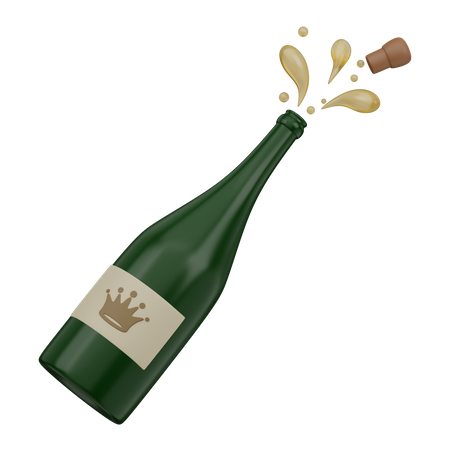 Descorchar champagne  3D Icon