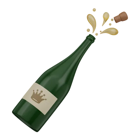 Descorchar champagne  3D Icon