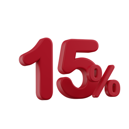 Descuento 15%  3D Icon