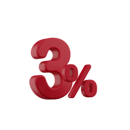 Descuento 3%  3D Icon