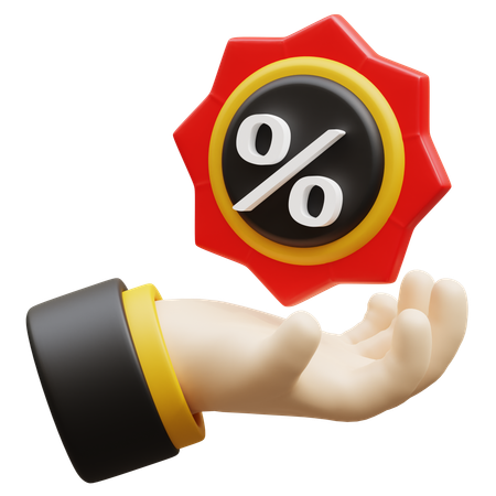 Descuento  3D Icon