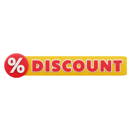 Descuento  3D Icon