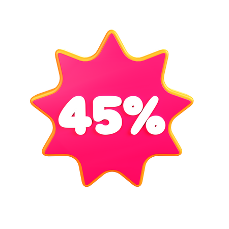 Descuento 45%  3D Icon