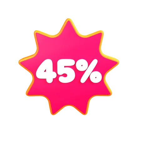 Descuento 45%  3D Icon