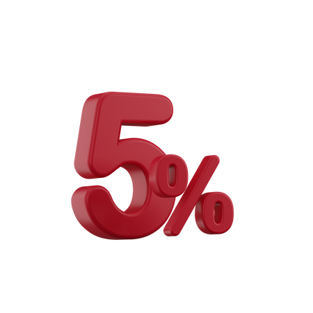 Descuento 5%  3D Icon