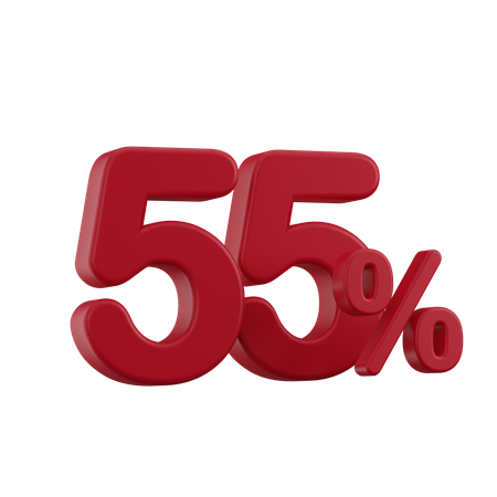 Descuento 55%  3D Icon