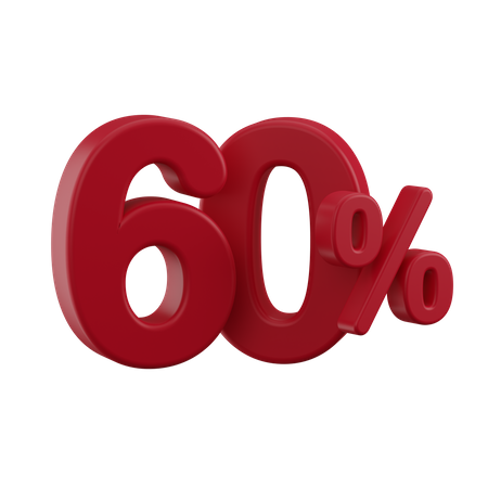 Descuento 60%  3D Icon