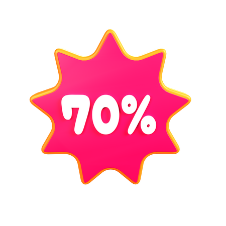 Descuento 70%  3D Icon