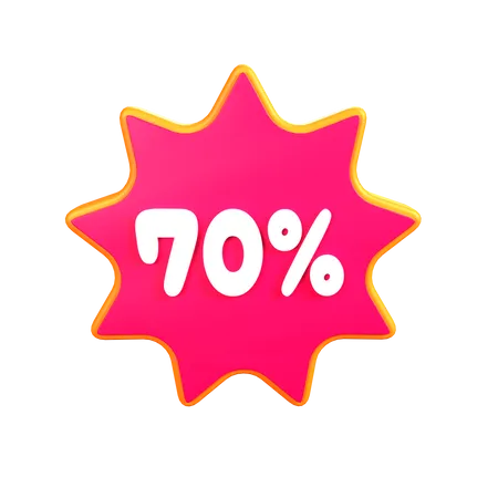 Descuento 70%  3D Icon